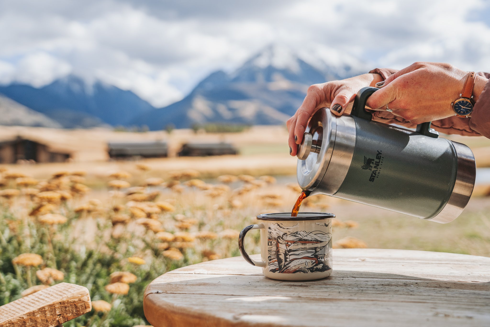 Mountain Range - Enamel Travel Coffee Mug