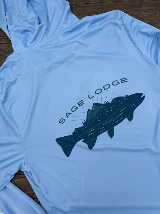 Sage Lodge Blue Fish Sun Shirt