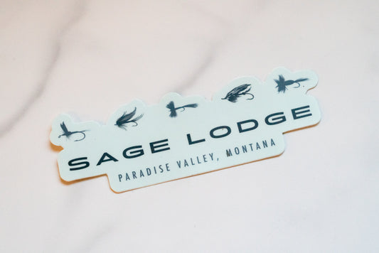 5 Flies of Sage Lodge Sticker