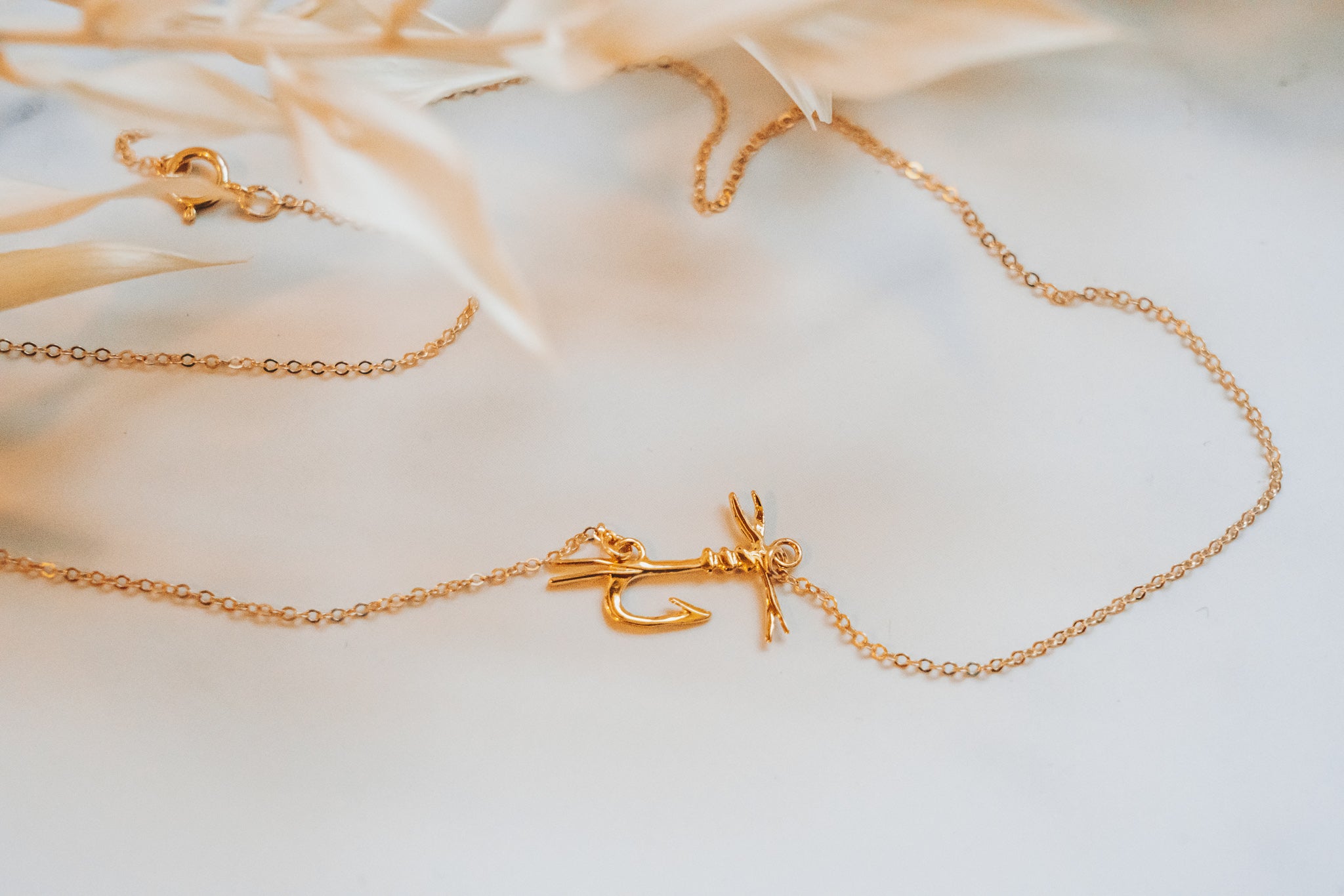 Fly Fishing Pendant Necklace