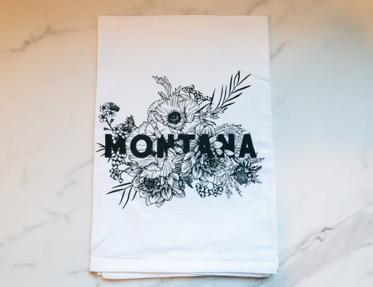 Montana Flowers Kitchen Towel