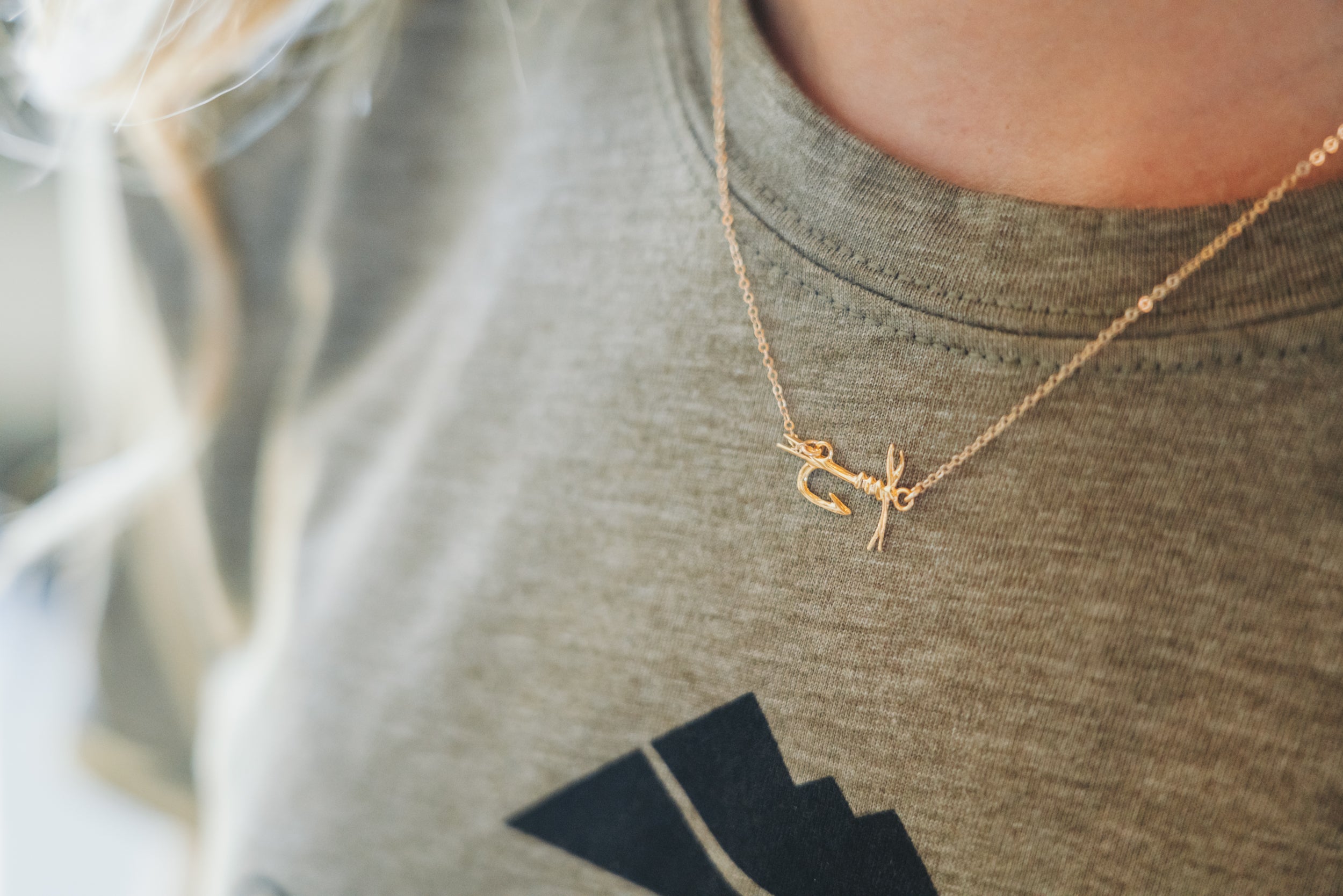 Fly Fishing Pendant Necklace